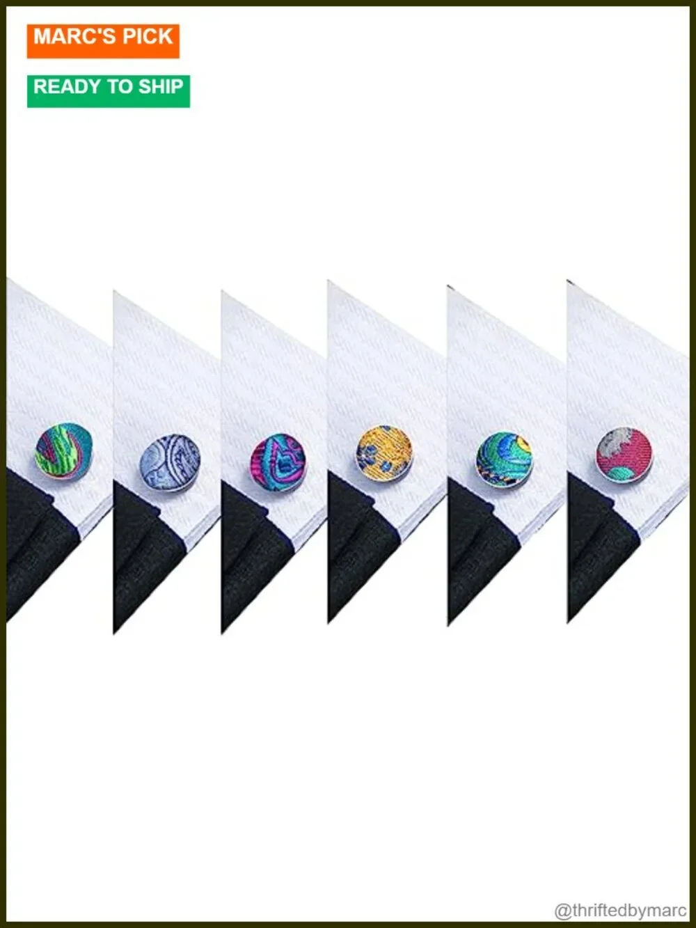 6pcs Men Tie Set Silk Textured Woven Necktie Handkerchief Cufflinks Business